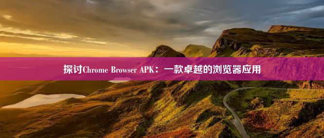 探讨Chrome Browser APK：一款卓越的浏览器应用