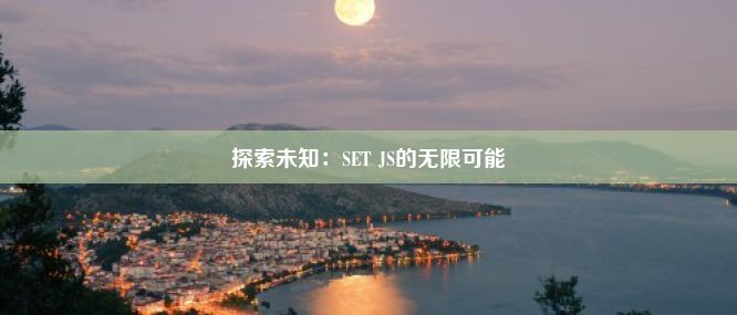 探索未知：SET JS的无限可能