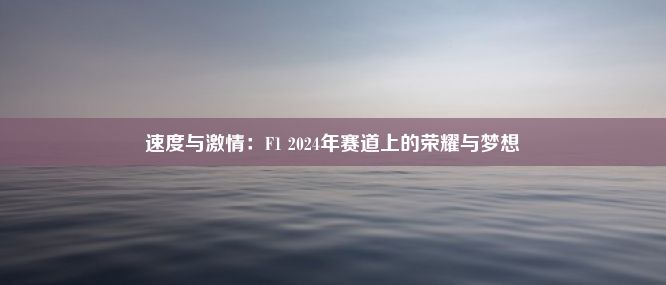 速度与激情：F1 2024年赛道上的荣耀与梦想