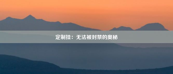 定制挂：无法被封禁的奥秘