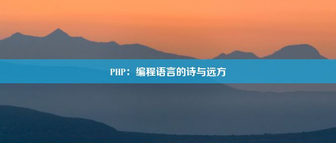 PHP：编程语言的诗与远方