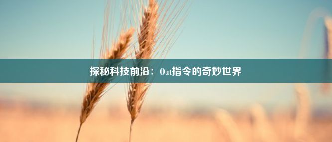 探秘科技前沿：Out指令的奇妙世界