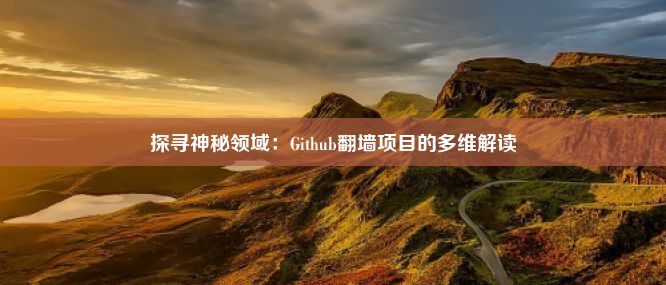 探寻神秘领域：Github翻墙项目的多维解读