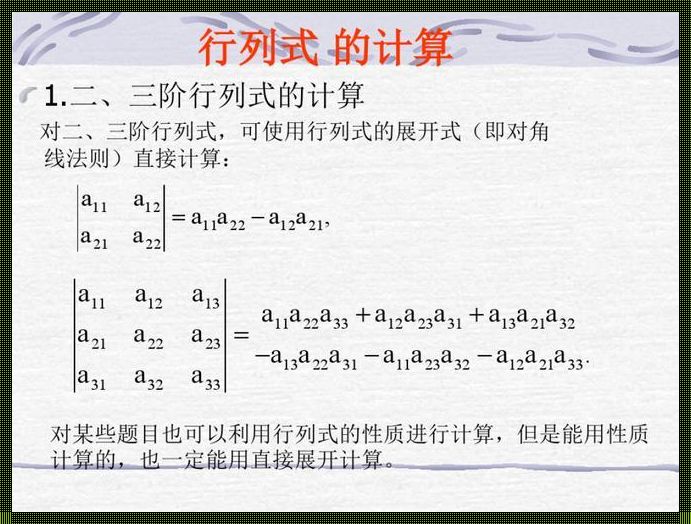 行列式的目的及意义：解码科技前沿的神秘数字