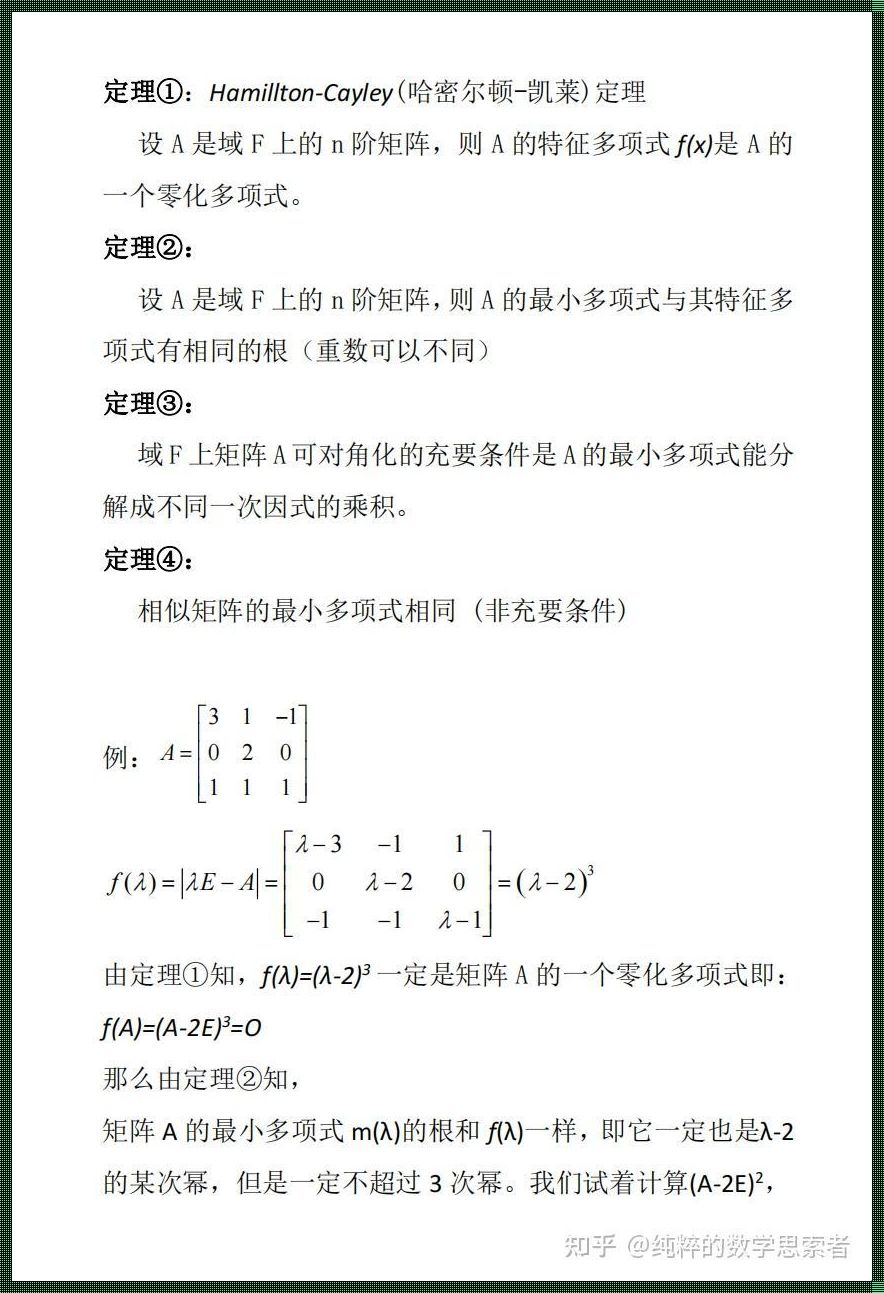 探索矩阵最小多项式：科技前沿的秘诀