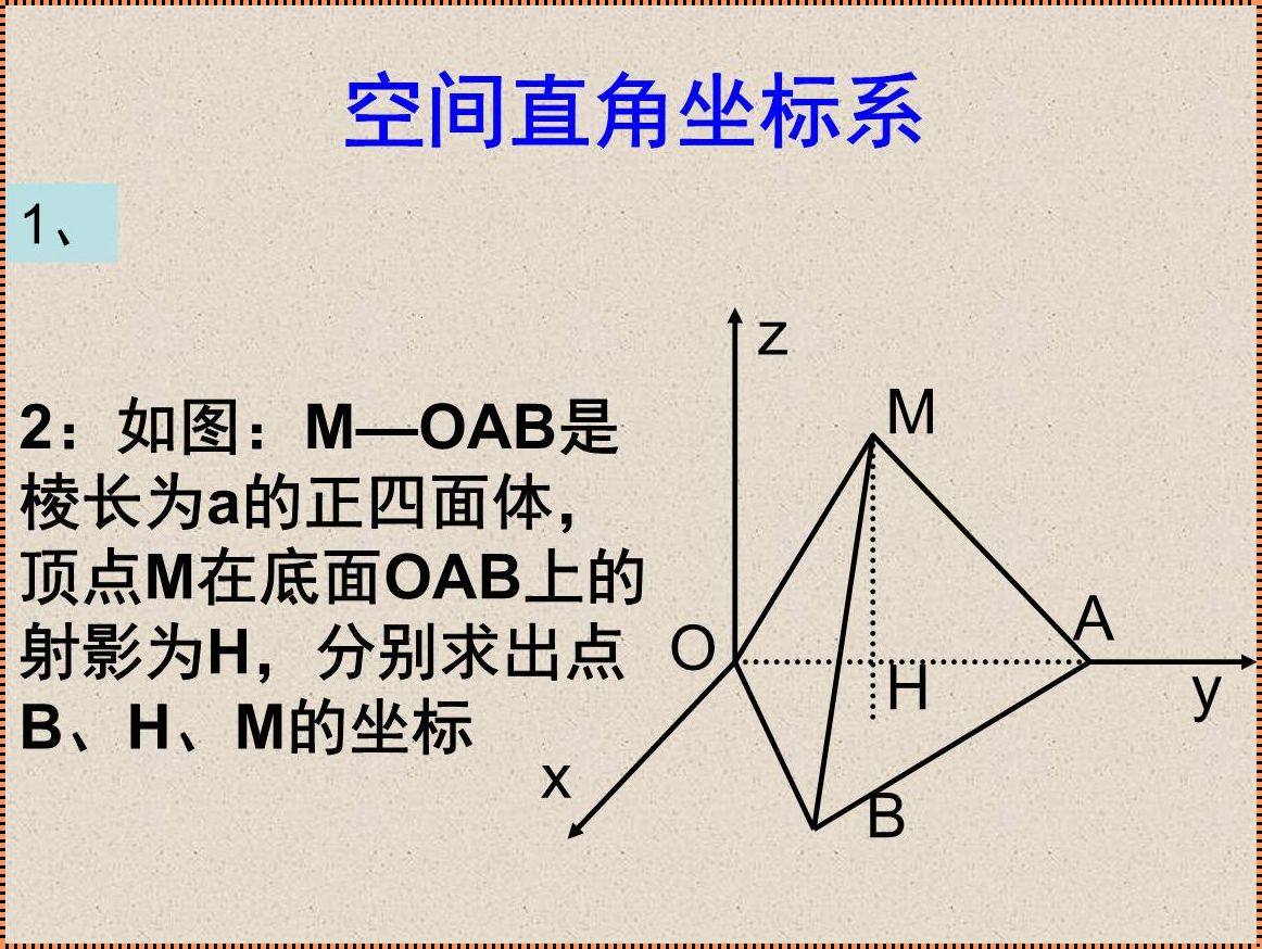 惊现！正四面体坐标系下的科技奇迹