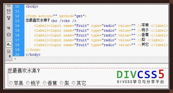 探秘HTML的Radio控件用法：隐匿在最新科技技术中的奥秘