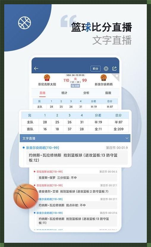 体育科技之光：揭秘500万篮球即时比分的神秘面纱