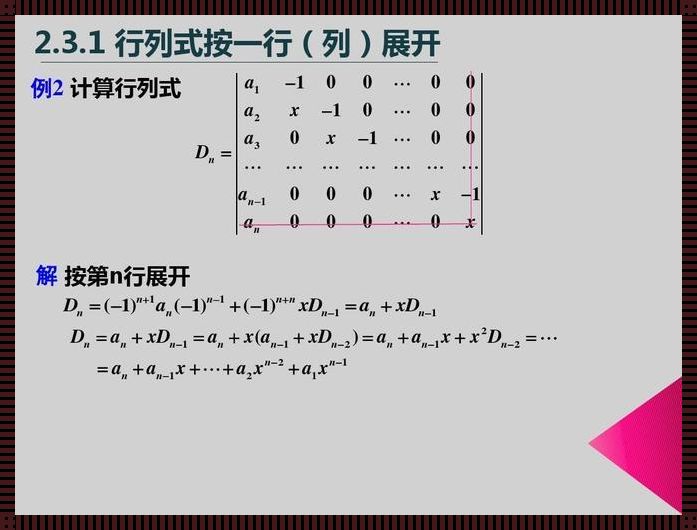 《行列式：数学舞台上的魔法展开式》