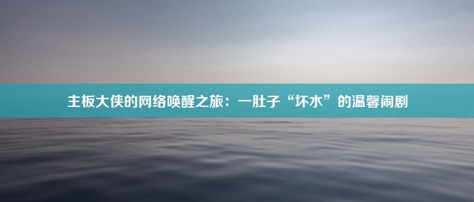 主板大侠的网络唤醒之旅：一肚子“坏水”的温馨闹剧