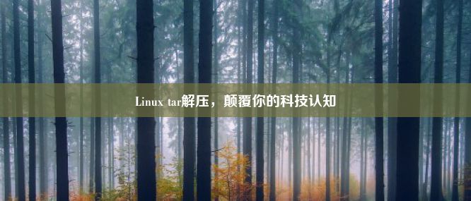 Linux tar解压，颠覆你的科技认知