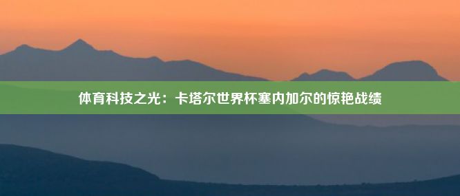 体育科技之光：卡塔尔世界杯塞内加尔的惊艳战绩