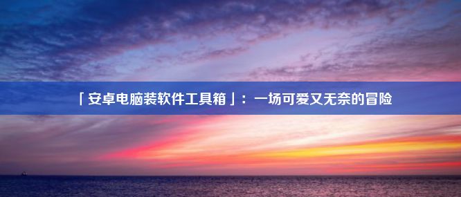 「安卓电脑装软件工具箱」：一场可爱又无奈的冒险