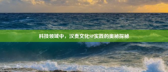 科技领域中，汉责文化SP实践的奥秘探秘