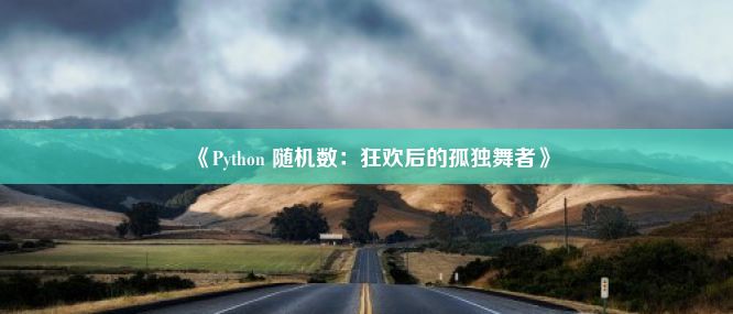 《Python 随机数：狂欢后的孤独舞者》