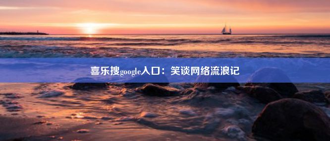 喜乐搜google入口：笑谈网络流浪记