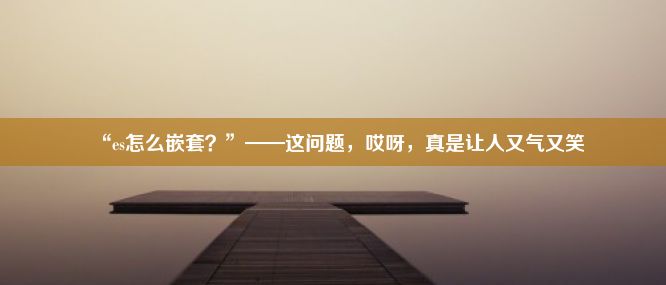 “es怎么嵌套？”——这问题，哎呀，真是让人又气又笑