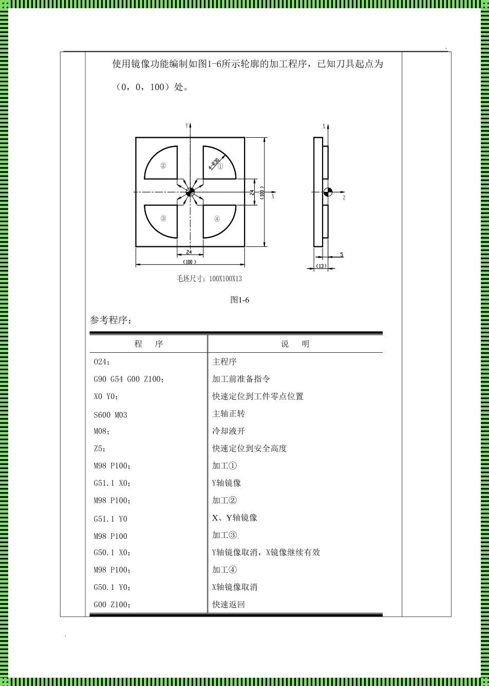 探索数控机床X轴镜像指令：科技之光的巧妙折射