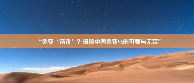 “免费‘馅饼’？揭秘中国免费VX的可爱与无奈”