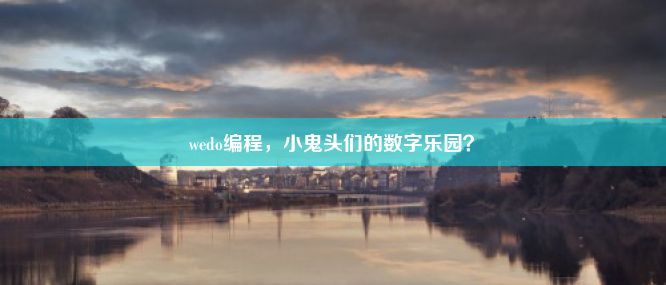 wedo编程，小鬼头们的数字乐园？